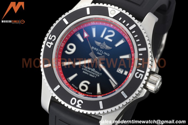 Breitling - Superocean 44mm SS/RU Black/Red BLSF A2824