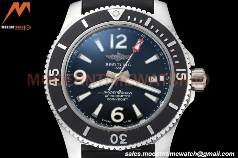 Breitling - Superocean 44mm SS/RU Black BLSF A2824