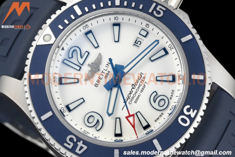 Breitling - Superocean 44mm SS/RU White BLSF A2824