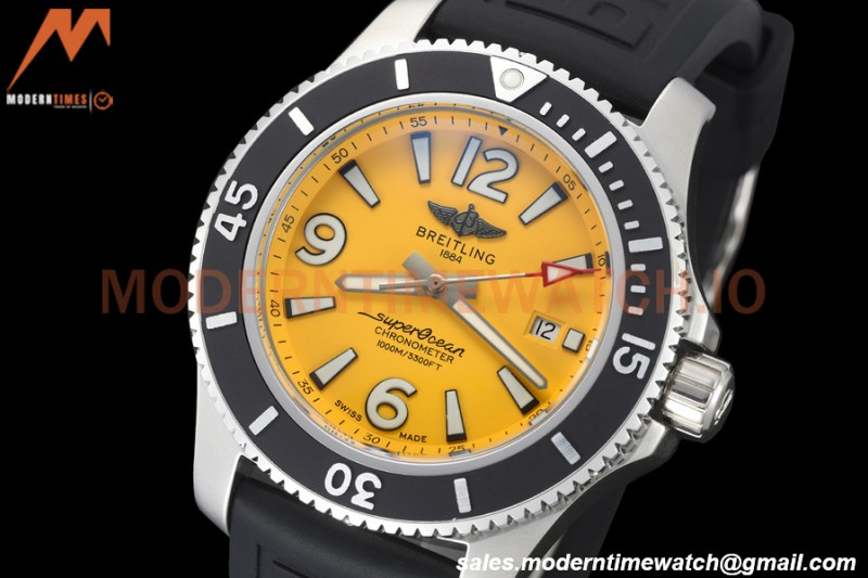Breitling - Superocean 44mm SS/RU Yellow BLSF A2824