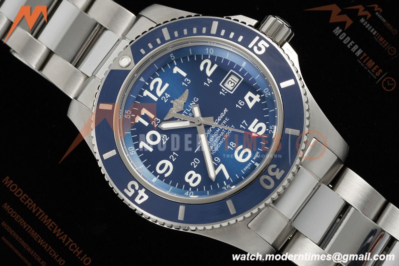 Breitling - Superocean Special 44mm Ceramic SS/SS Blue/Num TF V2 A2824 | 브라이틀링 - 슈퍼오션 스페셜 44mm 세라믹 SS/SS 블루/넘버 TF V2 A2824
