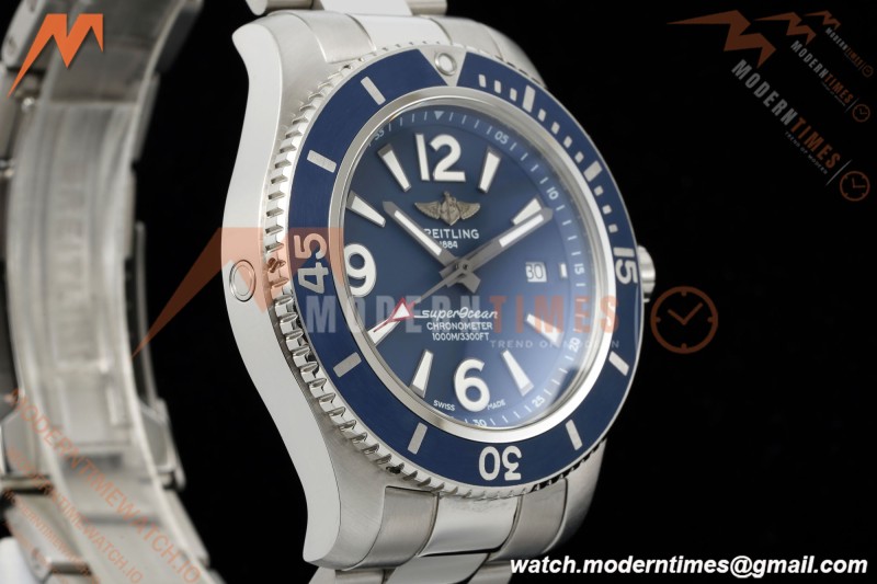 Breitling - Superocean Special 44mm Ceramic SS/SS Blue/Stk/Num TF V2 A2824 | 브라이틀링 - 슈퍼오션 스페셜 44mm 세라믹 SS/SS 블루/Stk/Num TF V2 A2824