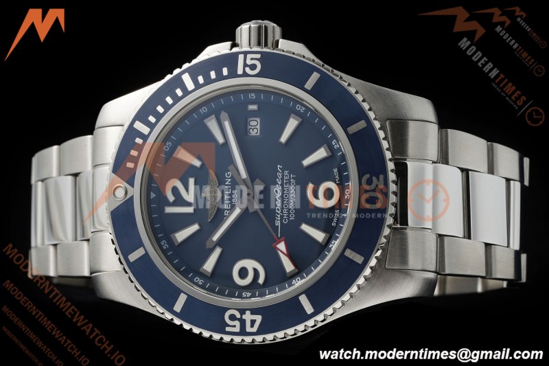 Breitling - Superocean Special 44mm Ceramic SS/SS Blue/Stk/Num TF V2 A2824 | 브라이틀링 - 슈퍼오션 스페셜 44mm 세라믹 SS/SS 블루/Stk/Num TF V2 A2824