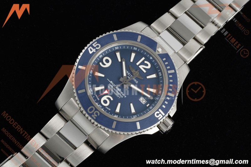 Breitling - Superocean Special 44mm Ceramic SS/SS Blue/Stk/Num TF V2 A2824 | 브라이틀링 - 슈퍼오션 스페셜 44mm 세라믹 SS/SS 블루/Stk/Num TF V2 A2824