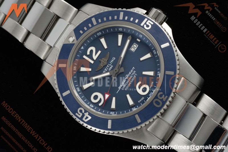 Breitling - Superocean Special 44mm Ceramic SS/SS Blue/Stk/Num TF V2 A2824 | 브라이틀링 - 슈퍼오션 스페셜 44mm 세라믹 SS/SS 블루/Stk/Num TF V2 A2824