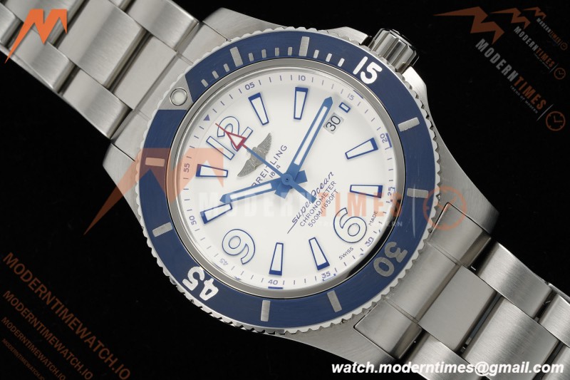 Breitling - Superocean Special 44mm Ceramic SS/SS Wht/Stk/Num TF V2 A2824
