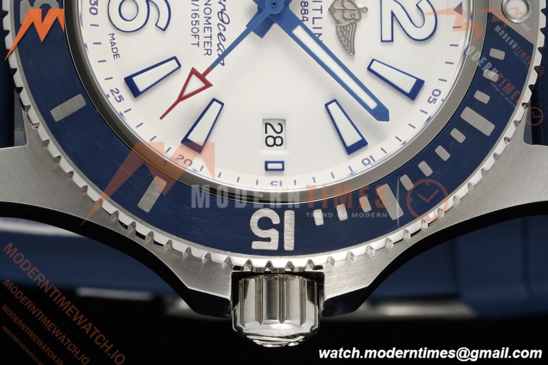 Breitling - Superocean Special 44mm Ceramic SS/RU Wht/Stk/Num TF V2 A2824