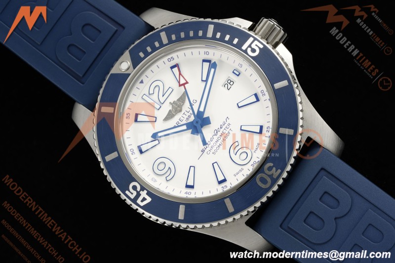 Breitling - Superocean Special 44mm Ceramic SS/RU Wht/Stk/Num TF V2 A2824