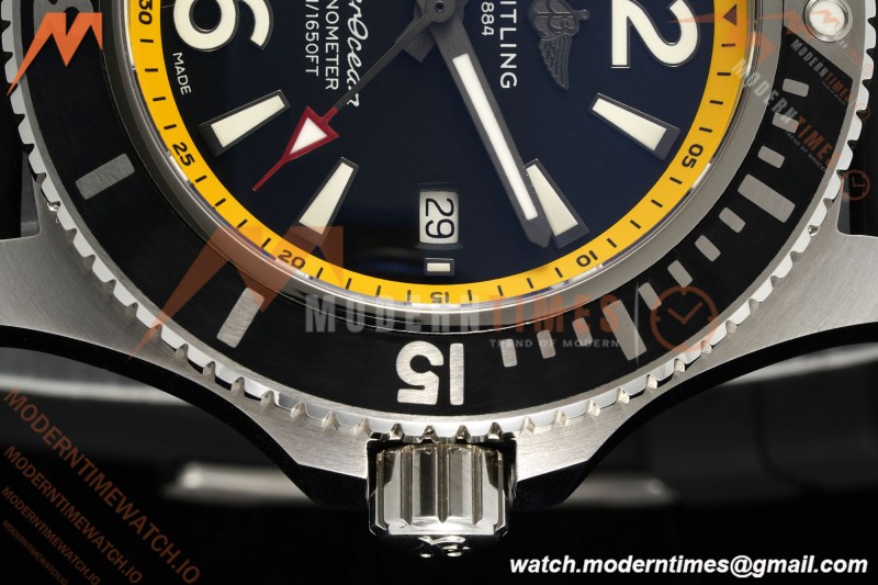 Breitling - Superocean Special 44mm Ceramic SS/RU Yelw/Stk/Num Black TF V2 A2824