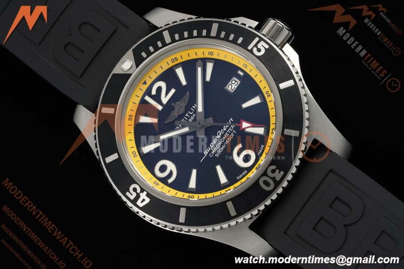 Breitling - Superocean Special 44mm Ceramic SS/RU Yelw/Stk/Num Black TF V2 A2824