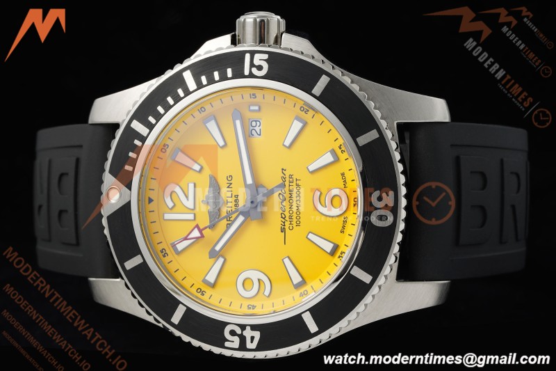 Breitling - Superocean Special 44mm Ceramic SS/RU Yelw/Stk/Num TF V2 A2824