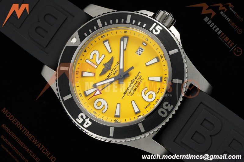 Breitling - Superocean Special 44mm Ceramic SS/RU Yelw/Stk/Num TF V2 A2824