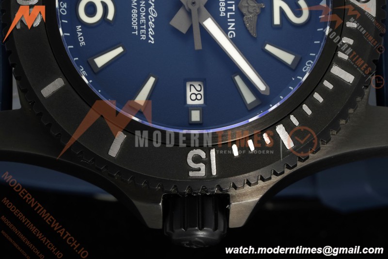 Breitling - Superocean Special 46mm Ceramic DLC/RU Blue/Stk/Num TF V2 A2824 | 브라이틀링 - 슈퍼오션 스페셜 46mm 세라믹 DLC/RU 블루/Stk/Num TF V2 A2824