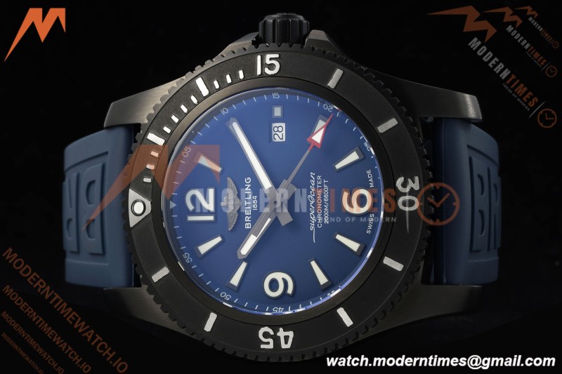 Breitling - Superocean Special 46mm Ceramic DLC/RU Blue/Stk/Num TF V2 A2824 | 브라이틀링 - 슈퍼오션 스페셜 46mm 세라믹 DLC/RU 블루/Stk/Num TF V2 A2824