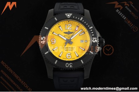 Breitling - Superocean Special 46mm Ceramic DLC/RU Yelw/Stk/Num TF V2 A2824