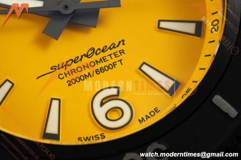 Breitling - Superocean Special 46mm Ceramic DLC/RU Yelw/Stk/Num TF V2 A2824 | 브라이틀링 - 슈퍼오션 스페셜 46mm 세라믹 DLC/RU 옐로우/스틸/숫자 TF V2 A2824