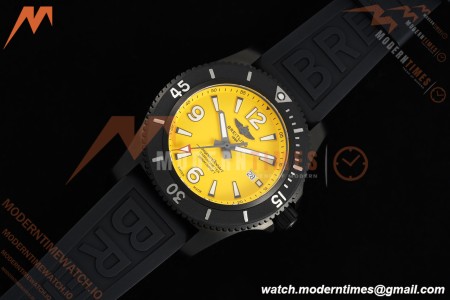 Breitling - Superocean Special 46mm Ceramic DLC/RU Yelw/Stk/Num TF V2 A2824 | 브라이틀링 - 슈퍼오션 스페셜 46mm 세라믹 DLC/RU 옐로우/스틸/숫자 TF V2 A2824