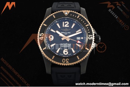 Breitling - Superocean Special 46mm Ceramic DLC/RG/RU Blk/Stk/Num TF V2 A2824