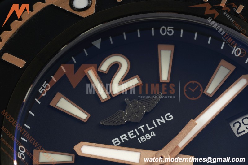 Breitling - Superocean Special 46mm Ceramic DLC/RG/RU Blk/Stk/Num TF V2 A2824