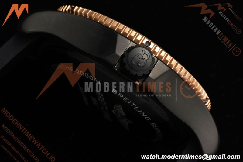 Breitling - Superocean Special 46mm Ceramic DLC/RG/RU Blk/Stk/Num TF V2 A2824