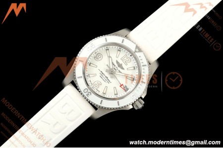 Breitling - Superocean Automatic 36mm SS/RU Wht/Stk/Num TF V2 Asia 2824 | 브라이틀링 - 슈퍼오션 오토매틱 36mm SS/RU 화이트/스틸/숫자 TF V2 아시아 2824