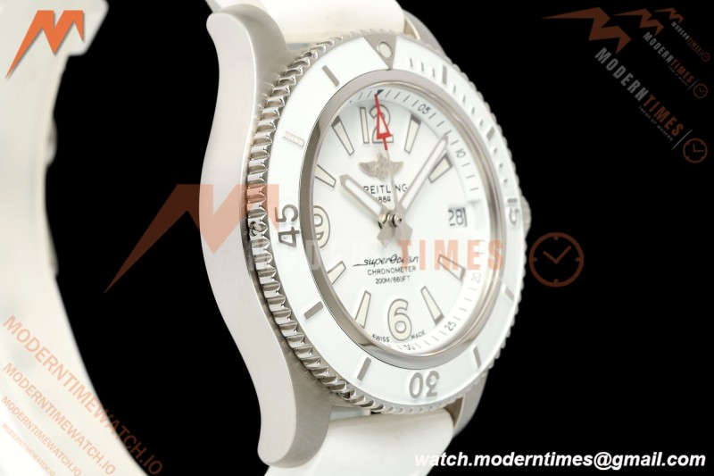 Breitling - Superocean Automatic 36mm SS/RU Wht/Stk/Num TF V2 Asia 2824