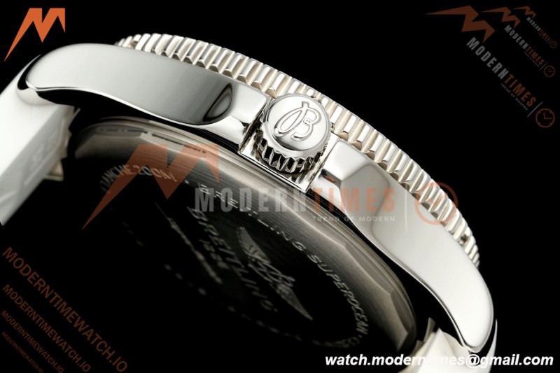 Breitling - Superocean Automatic 36mm SS/RU Wht/Stk/Num TF V2 Asia 2824
