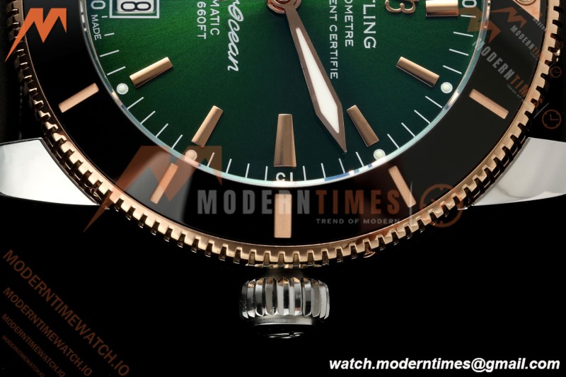 Breitling - Superocean Heritage B20 Automatic 42mm SS/RG/RU Green BLF A2824