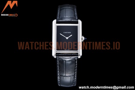 Cartier - Cartier Tank Must SS/LE Black Swiss Qtz DRF