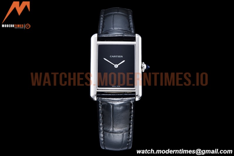Cartier - Cartier Tank Must SS/LE Black Swiss Qtz DRF