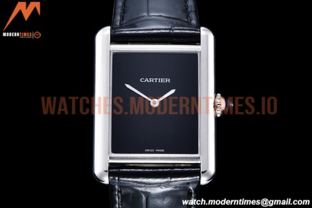 Cartier - Cartier Tank Must SS/LE Black Swiss Qtz DRF