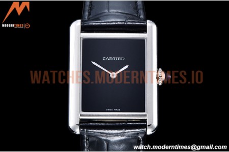 Cartier - Cartier Tank Must SS/LE Black Swiss Qtz DRF
