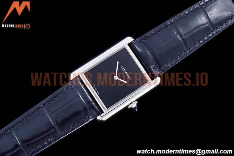 Cartier - Cartier Tank Must SS/LE Black Swiss Qtz DRF