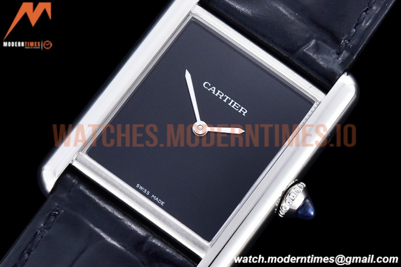 Cartier - Cartier Tank Must SS/LE Black Swiss Qtz DRF