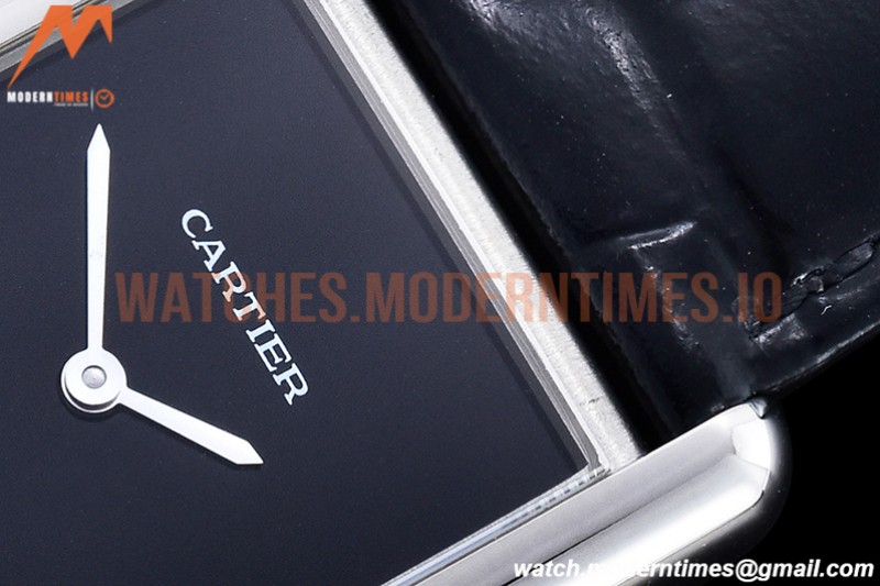 Cartier - Cartier Tank Must SS/LE Black Swiss Qtz DRF