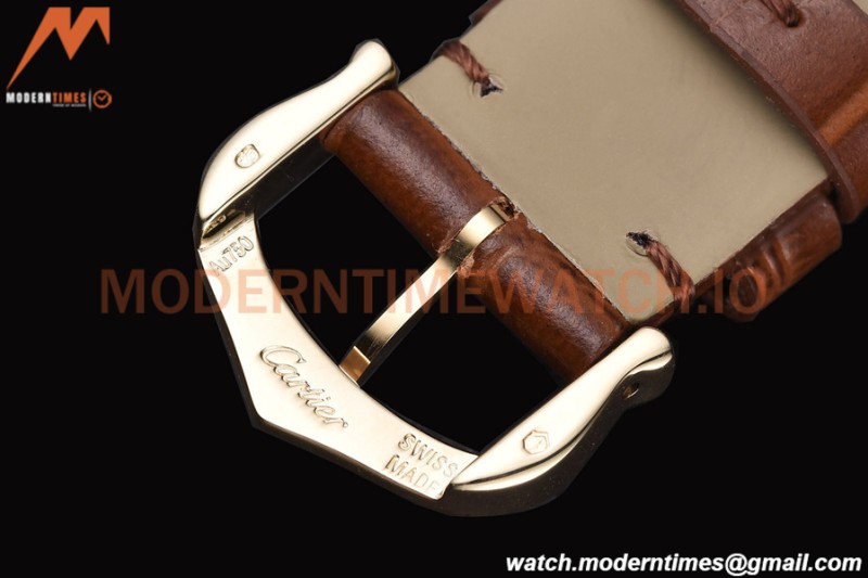 Cartier - Cartier Tank Louis Cartier Ladies YG/LE Silver AF Swiss Qtz