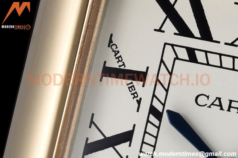 Cartier - Cartier Tank Louis Cartier Ladies YG/LE Silver AF Swiss Qtz