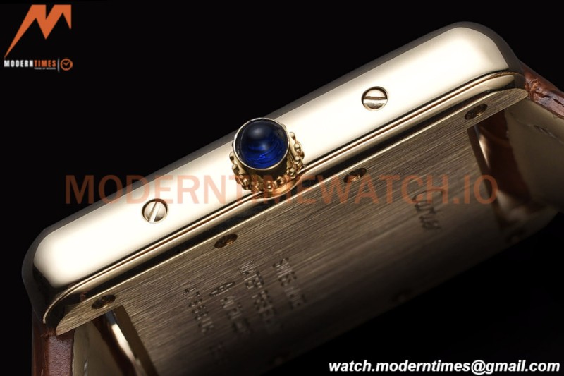 Cartier - Cartier Tank Louis Cartier Ladies YG/LE Silver AF Swiss Qtz