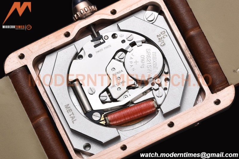Cartier - Cartier Tank Louis Cartier Large Size RG/LE Silver AF Swiss Qtz