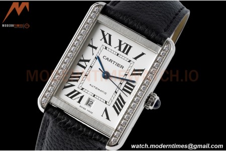 Cartier - Cartier Tank Solo XL Automatic SS/LE White AF A2892
