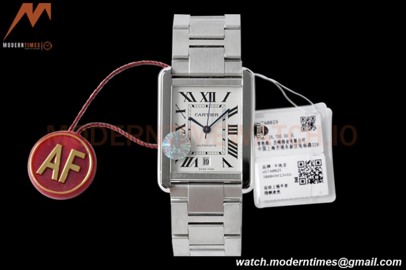 Cartier - Cartier Tank Solo XL Automatic SS/SS White AF A2892