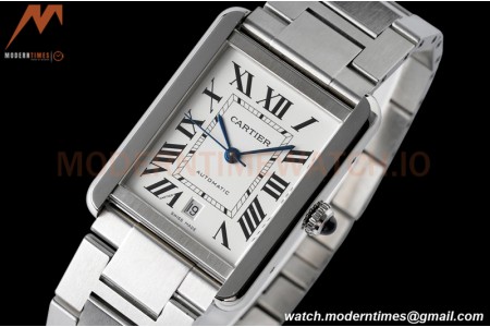 Cartier - Cartier Tank Solo XL Automatic SS/SS White AF A2892