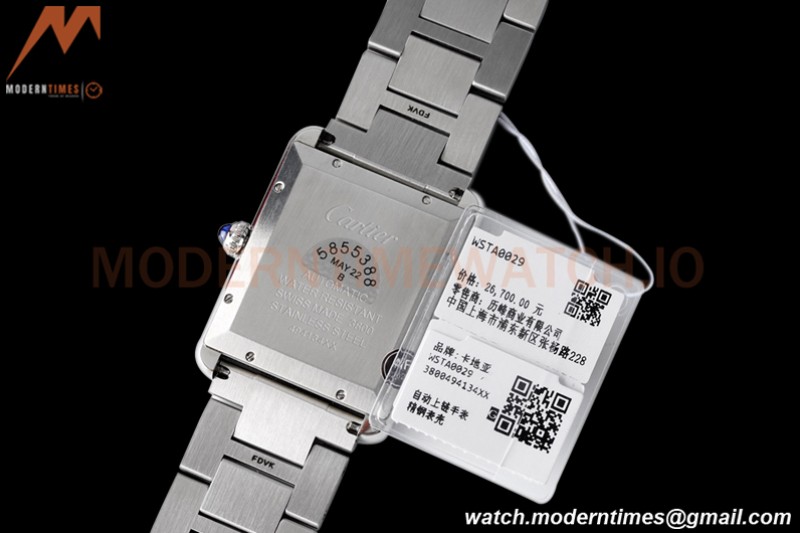 Cartier - Cartier Tank Solo XL Automatic SS/SS White AF A2892