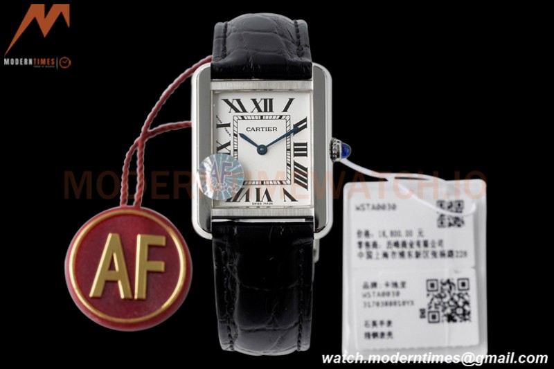 Cartier - Cartier Tank Solo Ladies Small Size SS/LE White AF Swiss Qtz