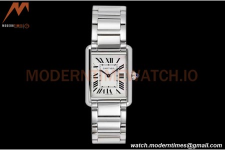 Cartier - Tank Must De Cartier 316F SS/SS White AF Swiss Quartz
