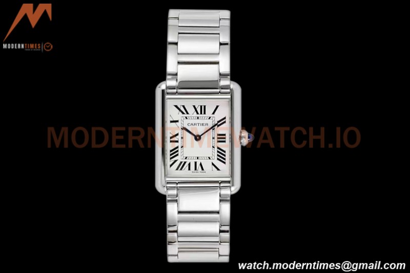 Cartier - Tank Must De Cartier 316F SS/SS White AF Swiss Quartz