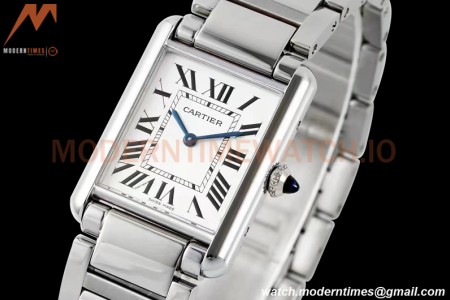 Cartier - Tank Must De Cartier 316F SS/SS White AF Swiss Quartz