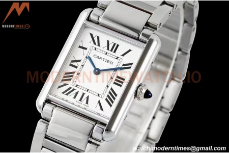Cartier - Tank Must De Cartier 316F SS/SS White AF Swiss Quartz