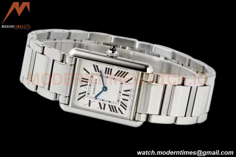 Cartier - Tank Must De Cartier 316F SS/SS White AF Swiss Quartz