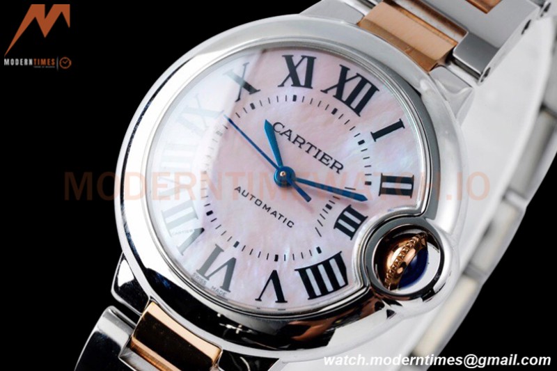 Cartier - Ballon Bleu De Cartier 33mm Automatic SS/RG Pink Mop AF NH05